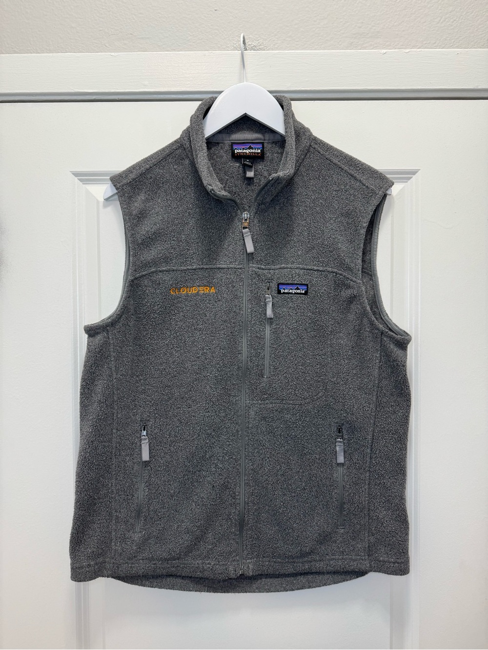 Patagonia Synchilla Vest Gray Full Zip Fleece Pockets
